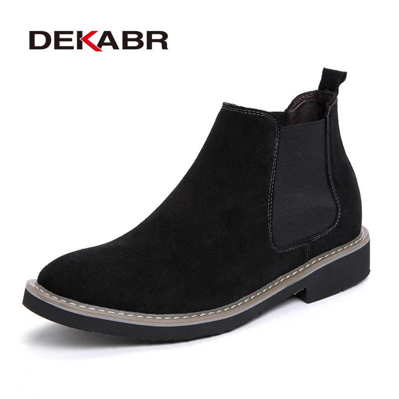 Leather Work Oxfords - รองเท้าบูทผู้ชาย DEKABR รุ่นใหม่ ปี 2026 เพิ่มความสูงภายใน