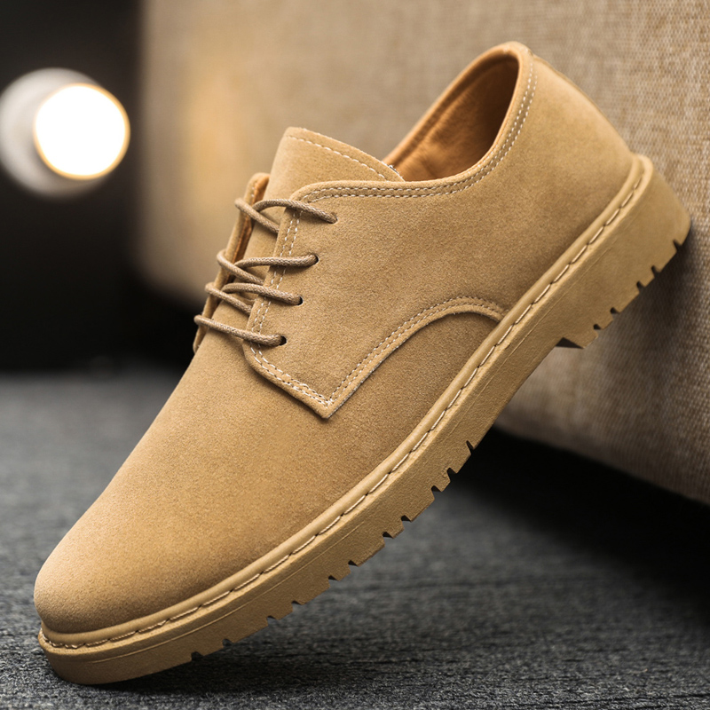 Leather Work Oxfords - แบรนด์หรู Mens Casual รองเท้าหนังผู้ชายสีดํารองเท้าแฟชั่น Lace Up