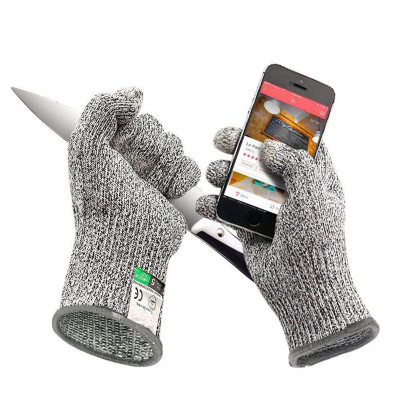 Leveling Leatherworking - ถุงมือกันบาดระดับ 5 พร้อมหน้าจอสัมผัส 3 นิ้วที่มีความสามารถสําหรับงานไม้ DIY