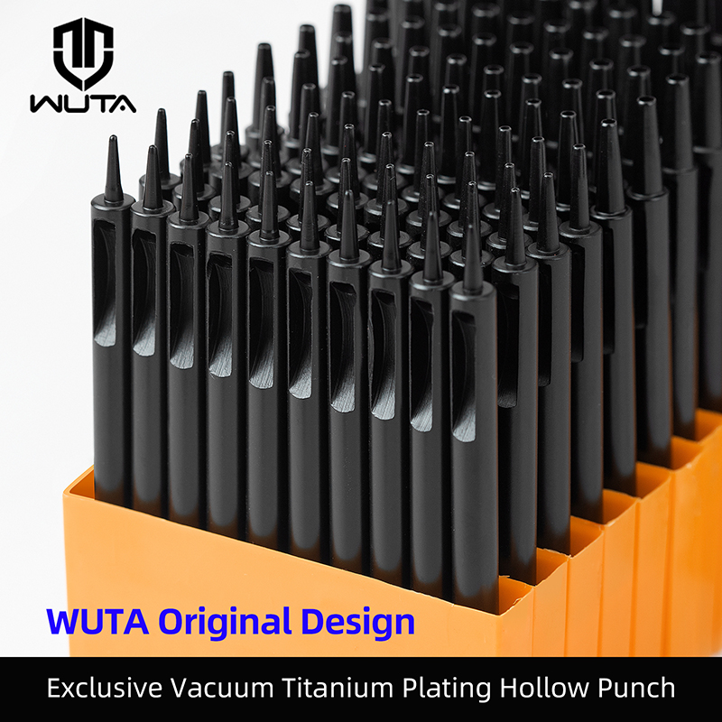 Leatherwork Hole Punch - WUTA 1-10 ชิ้น เครื่องเจาะรูหนังแบบกลม ชุบไททาเนียม ชุดเครื่องเจาะกลวง