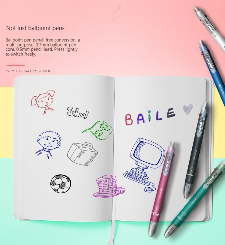 6 In 1 MultiColor ปากกาปากกาลู - Staedtler Pencil Lumocolor บทวิจารณ์และราคา