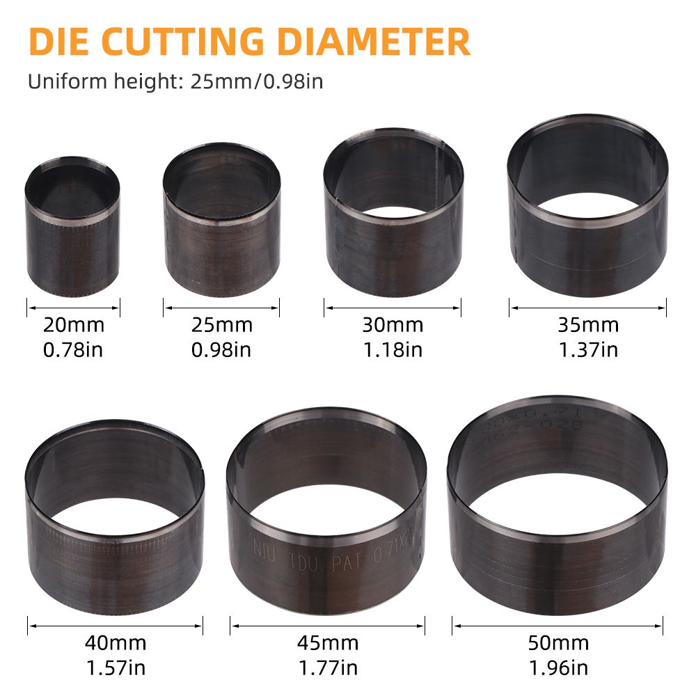 QJH 7 ชิ้น Sharp หนังตัด Die ห - Leatherwork Hole Punch บทวิจารณ์และราคา