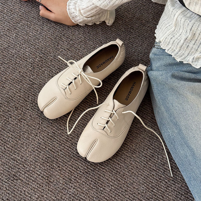 รองเท้าหนังแกะแท้แบบ Tabi สำหร - Leather Work Oxfords บทวิจารณ์และราคา