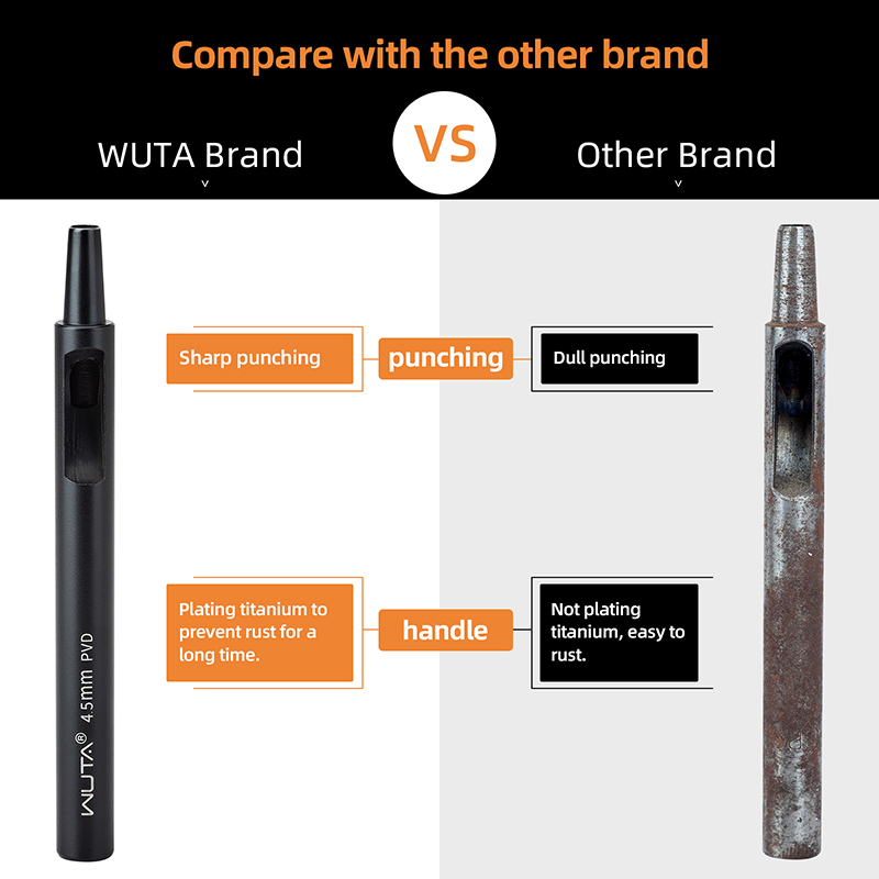 WUTA 1-10 ชิ้น เครื่องเจาะรูหน - Leatherwork Hole Punch บทวิจารณ์และราคา