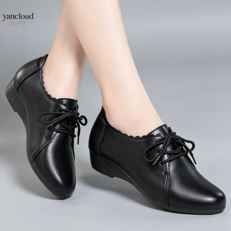 รองเท้าอ็อกซ์ฟอร์ดผู้หญิงไซส์ใ - Leather Work Oxfords บทวิจารณ์และราคา