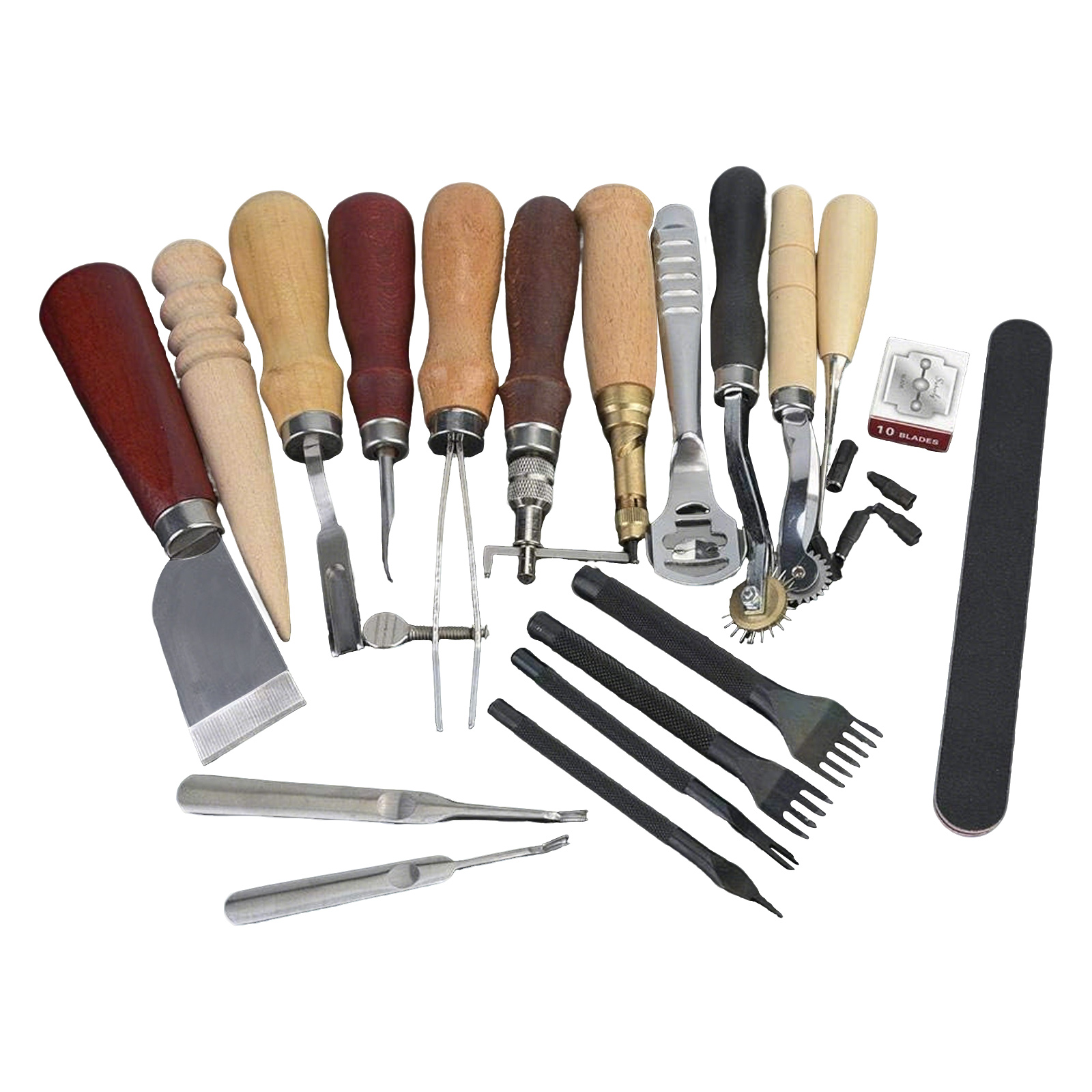 ชุดเครื่องมือหนัง 19 ชิ้น ชุดง - Leatherwork Hole Punch บทวิจารณ์และราคา