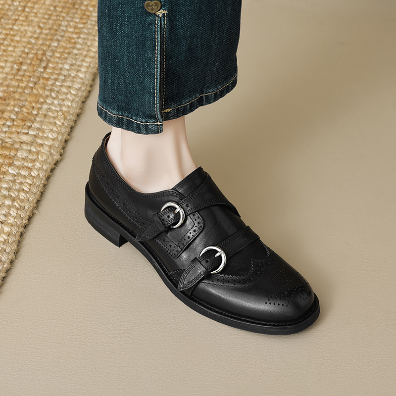 รองเท้าหนังวัวแท้สไตล์อังกฤษสำ - Leather Work Oxfords บทวิจารณ์และราคา